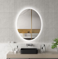 Erga Paola, oválne LED zrkadlo 80x100cm (100x80), 2645 lm, 3 farby svetla, predné a zadné osvetlenie, (ERG-V01-302-1080-00)
