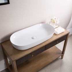 Erga Paola, umývadlo na dosku 800x400x135 mm, biela lesklá, (ERG-V03-9487E-WH)