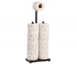 Erga Pap2, zásobník na toaletný papier na postavenie 60cm (8 roliek), čierna matná, (ERG-YKA-P.PAP2-BLK)