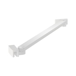 Erga Paris, rohová vzpera pre sprchové zásteny s hrúbkou skla 6/8/10 mm, dĺžka 35cm, biela matná, (ERG-V02-PARIS-BAR35-WH)