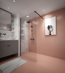 Erga Paris, sprchová zástena Walk-In 110x200 cm, 8mm číre sklo, čierny profil, ERG-V02-PARIS-110x200-CL-BK (ERG-V02-PARIS-110X200-CL-BK)