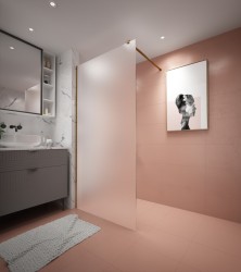 Erga Paris, sprchová zástena Walk-In 160x200 cm, 8mm sklo námraza, zlatý matný profil, ERG-V02-PARIS-160x200-FR-GB (ERG-V02-PARIS-160X200-FR-GB)
