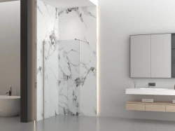 Erga Paris, sprchová zástena Walk-In 30x200 cm, 8mm číre sklo, brúsená oceľ, ERG-V02-PARIS-030x200-CL-BS (ERG-V02-PARIS-030X200-CL-BS)