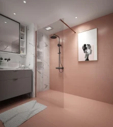 Erga Paris, sprchová zástena Walk-In 30x200 cm, 8mm číre sklo, medený matný profil, ERG-V02-PARIS-030x200-CL-CO (ERG-V02-PARIS-030X200-CL-CO)