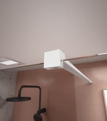Erga Paris, stabilizačná vzpera pre sprchové zásteny s hrúbkou skla 8mm, dĺžka max. 150cm, biela matná, (ERG-V02-PARIS-BAR-WH)
