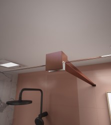 Erga Paris, stabilizačná vzpera pre sprchové zásteny s hrúbkou skla 8mm, dĺžka max. 150cm, medená matná, (ERG-V02-PARIS-BAR-CO)