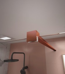 Erga Paris, stabilizačná vzpera pre sprchové zásteny s hrúbkou skla 8mm, dĺžka max. 150cm, ružové zlato matná, (ERG-V02-PARIS-BAR-RG)