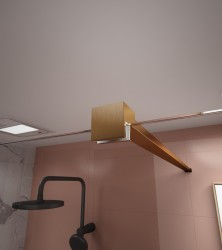 Erga Paris, stabilizačná vzpera pre sprchové zásteny s hrúbkou skla 8mm, dĺžka max. 150cm, zlatá matná, (ERG-V02-PARIS-BAR-GB)