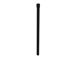 Erga Paris, stropná vzpera pre sprchové zásteny s hrúbkou skla 6(8)mm, dĺžka 62cm, čierna matná, (ERG-V02-PARIS-BAR62-BK)
