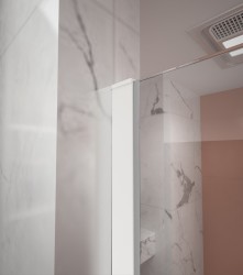 Erga Paris, U-profilová lišta pre sprchové zásteny s hrúbkou skla 8mm, dĺžka 200cm, biela matná, (ERG-V02-PARIS-PROFILE-WH)