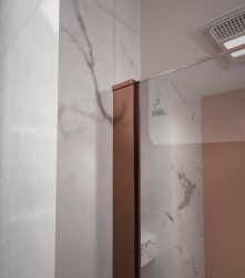 Erga Paris, U-profilová lišta pre sprchové zásteny s hrúbkou skla 8mm, dĺžka 200cm, medená matná, (ERG-V02-PARIS-PROFILE-CO)
