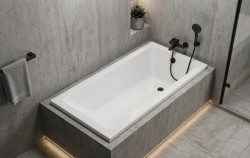 Erga Pureline-S, vaňa 1400x700x400 mm bez nožičiek, biela lesklá, ERG-V07-PURELINE-S-140x070-WH (ERG-V07-PURELINE-S-140X070-WH)