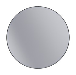 Erga Round, okrúhle zrkadlo 100cm, čierny rám, (ERG-V01-ROUND-1010-BK)