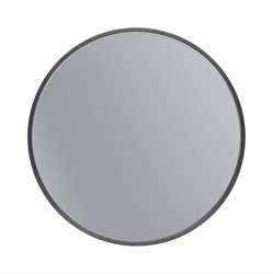 Erga Round, okrúhle zrkadlo 40cm, čierny rám, (ERG-V01-ROUND-4040-BK)