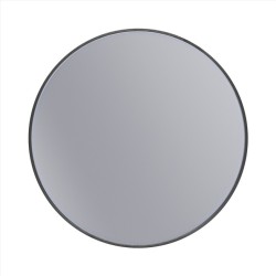 Erga Round, okrúhle zrkadlo 60cm, čierny rám, (ERG-V01-ROUND-6060-BK)