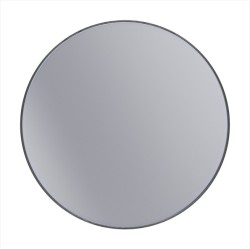 Erga Round, okrúhle zrkadlo 80cm, čierny rám, (ERG-V01-ROUND-8080-BK)