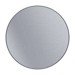 Erga Round, okrúhle zrkadlo 90cm, čierny rám, (ERG-V01-ROUND-9090-BK)