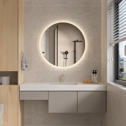 Erga Sofia, okrúhle LED zrkadlo 70cm, 1610 lm, 3 farby svetla, (ERG-V01-207-7070)
