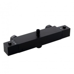 Erga Therm, nástenná sprchová termostatická batéria 150mm, čierna matná, (ERG-YKA-BW.GB-THERM-BLK)
