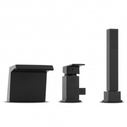 Erga Trio, 3-otvorová vaňová batéria, čierna matná, (ERG-YKA-BW.TRIO-BLK)