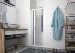 FORTE - Sprchová zástena FLEX - MARTE NEW - Rozmer A - 120 - 150 cm, Rozmer C - 185 cm, Typ otvárania - Zatváranie na stranu (OLBBXF124001)