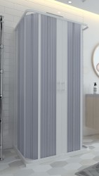 FORTE - Sprchová zástena FLEX - SATURNO NEW - Rozmer A - 80, Rozmer B - 80, Rozmer C - 185, Typ otvárania - Zatváranie do stredu (OLBBXF150001)