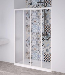 FORTE - Sprchové dvere PORTA NEW - FARBA rámu - Biela, Rozmer A - 130 - 140 cm (OLNNC1FS140031)