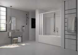 FORTE - Vaňová zástena FLEX - VASCA MARTE NEW - Rozmer A - 140 - 170 cm, Rozmer C - 150 cm, Typ otvárania - Zatváranie na stranu (OLBBXF200001)