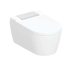 GEBERIT - AquaClean Elektronický bidet Sela s keramikou, závesný, TurboFlush, SoftClosing, KeraTect, biela/lesklý chróm (146.220.21.1)