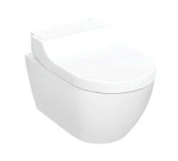 GEBERIT - AquaClean Elektronický bidet Tuma Comfort s keramikou, závesný, TurboFlush, SoftClosing, KeraTect, sklo/biela (146.290.SI.1)