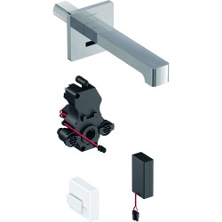 GEBERIT - Brenta Elektronická umývadlová batéria Brenta pod omietku, pre studenú vodu, napájanie z batérie, chróm (116.293.21.1)