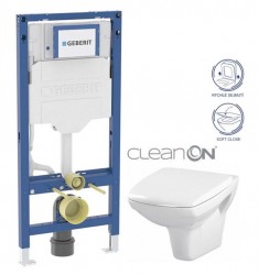 GEBERIT Duofix bez tlačidla + WC CERSANIT CLEANON CARINA + SEDADLO (111.300.00.6 CA2)