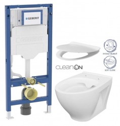 GEBERIT Duofix bez tlačidla + WC CERSANIT CLEANON MODUO + SEDADLO (111.300.00.6 MO1)