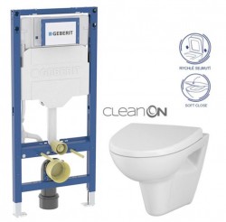 GEBERIT Duofix bez tlačidla + WC CERSANIT CLEANON PARVA + SEDADLO (111.300.00.6 PA1)