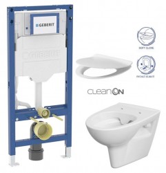 GEBERIT Duofix bez tlačidla + WC CERSANIT CLEANON PARVA + SEDADLO (111.300.00.6 PA2)