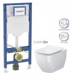 GEBERIT Duofix bez tlačidla + WC CERSANIT VIRGO CLEANON + SEDADLO (111.300.00.6 ME1)
