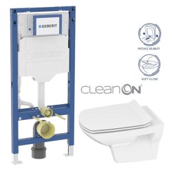 GEBERIT Duofix bez tlačítka + WC CERSANIT CLEANON CARINA + SEDÁTKO (111.300.00.6 CA3)