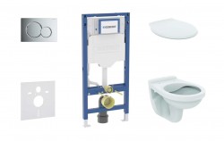 GEBERIT - Duofix Set předstěnové instalace, klozetu Alpha a sedátka, tlačítko Sigma01, lesklý chrom (SANI11CD1125)