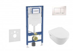 GEBERIT - Duofix Set předstěnové instalace, klozetu Architectura a sedátka softclose, tlačítko Sigma30, bílá/chrom (SANI11CK3104)