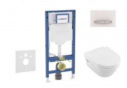 GEBERIT - Duofix Set předstěnové instalace, klozetu Architectura a sedátka softclose, tlačítko Sigma50, alpská bílá (SANI11CK3107)