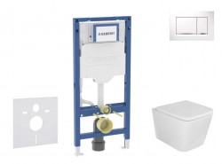 GEBERIT - Duofix Set předstěnové instalace, klozetu Arkas a sedátka softclose, tlačítko Sigma30, bílá/chrom (SANI11CA3108B)
