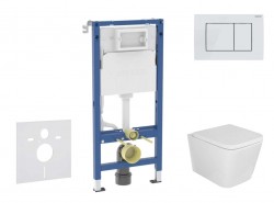 GEBERIT - Duofix Set předstěnové instalace, klozetu Arkas I a sedátka softclose, tlačítko Delta30, alpská bílá (SANI11CA3161B)