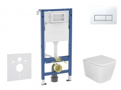 GEBERIT - Duofix Set předstěnové instalace, klozetu Arkas I a sedátka softclose, tlačítko Delta50, alpská bílá (SANI11CA3159B)