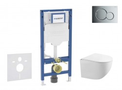 GEBERIT - Duofix Set předstěnové instalace, klozetu Gaia a sedátka softclose, tlačítko Sigma01, lesklý chrom (SANI11CA1126B)