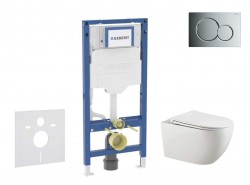 GEBERIT - Duofix Set předstěnové instalace, klozetu Gaia a sedátka softclose, tlačítko Sigma01, lesklý chrom (SANI11CA1132B)