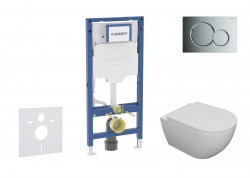 GEBERIT - Duofix Set předstěnové instalace, klozetu Oudee a sedátka softclose, tlačítko Sigma01, lesklý chrom (SANI11CA1100B)