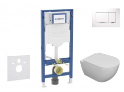 GEBERIT - Duofix Set předstěnové instalace, klozetu Oudee a sedátka softclose, tlačítko Sigma30, bílá/chrom (SANI11CA3101B)