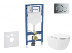 GEBERIT - Duofix Set předstěnové instalace, klozetu Oudee Vortex a sedátka softclose, tlačítko Sigma01, lesklý chrom (SANI11CA1152B)