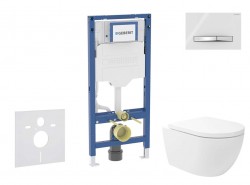 GEBERIT - Duofix Set předstěnové instalace, klozetu Oudee Vortex a sedátka softclose, tlačítko Sigma50, chrom/alpská bílá (SANI11CA3177B)