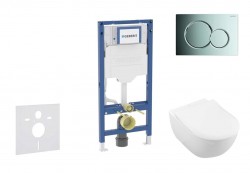 GEBERIT - Duofix Set předstěnové instalace, klozetu Subway 2.0 a sedátka softclose, tlačítko Sigma01, lesklý chrom (SANI11CK1109)